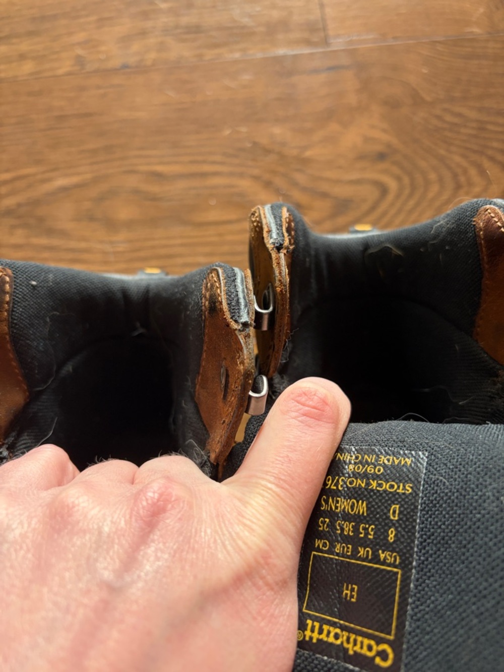 Carhartt Brown Leather Women's Work Boot with Black Lining - Picture 5 of 6